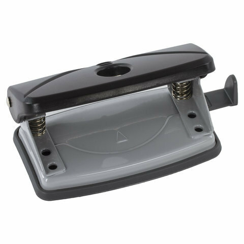 Дырокол BRAUBERG "Original", до 10 листов, черный, 222537 — фото 1