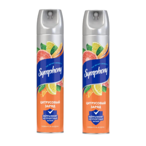 Освежитель воздуха Symphony Expert цитрусовый заряд 300 см3 2 шт 561₽