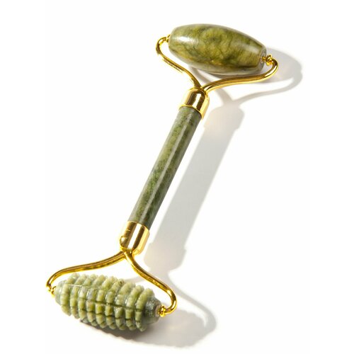 HANAI Роллер-массажер из нефрита с ребристым и гладким валиками