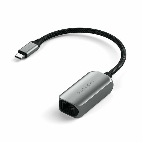 Адаптер Satechi USB-C 2.5 Gigabit Ethernet Adapter. Цвет: серый космос адаптер satechi type c to gigabit ethernet поддержка 10 100 1000mbps ethernet цвет серебряный