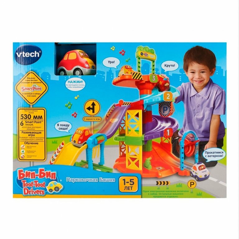 Vtech VTECH Парковочная башня Бип-Бип Toot-Toot Drivers (свет, звук) 80-152766