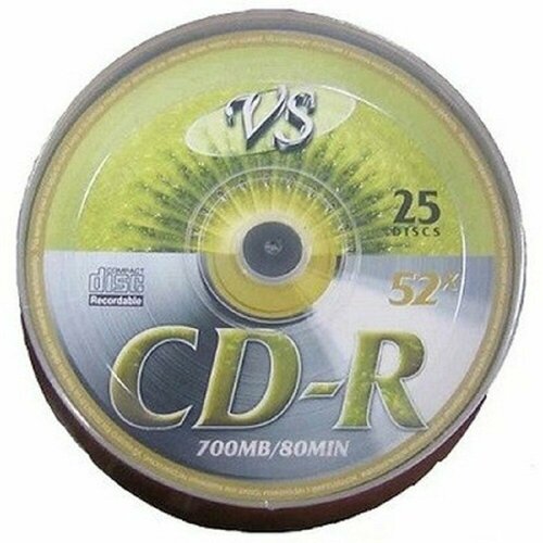 Vs Диски CD-R 80 52x Shrink 25 620274 smartbuy cd r 80min 52x fresh watermelon cb 25