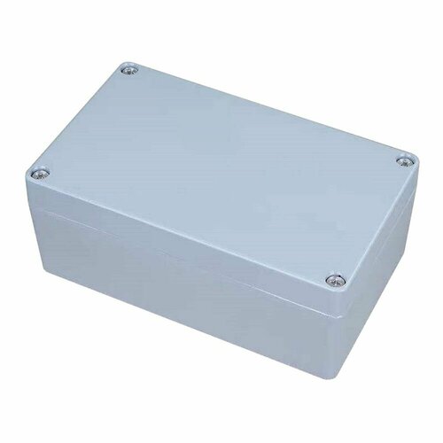 Корпус ACD XG387 Корпус ACD Metal case IP65, 200*120*80mm, металлический, 3 отверстия (28 + 28 + 23мм) с резиновыми заглушками, цвет серебристый, совм