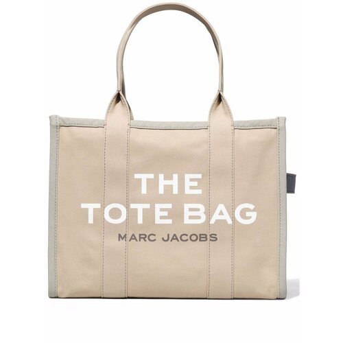 Сумка тоут MARC JACOBS women fashion new commuter bag shoulder bag letter initial name pattern print beige canvas tote bag shopping student tote bag