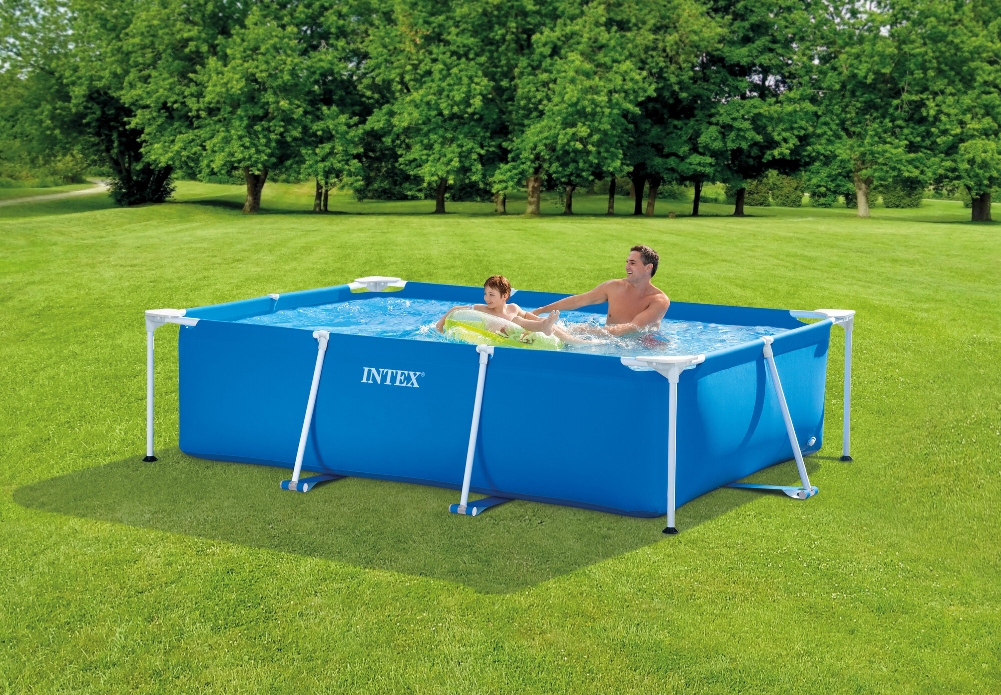 Бассейн каркасный прямоугольный 260х160х65см 2282л серии Rectangular Frame Pool, для всей семьи 28271 Intex