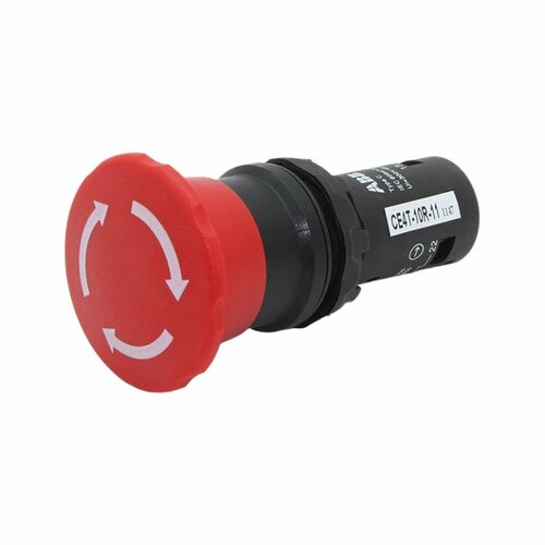 ABB CE4T-10R-11 Кнопка аварийного останова с фиксацией 1NO+1NC 40мм кнопка abb ce4t 10r 11 1sfa619550r1071 300 в 1но 1нз красная с фиксацией