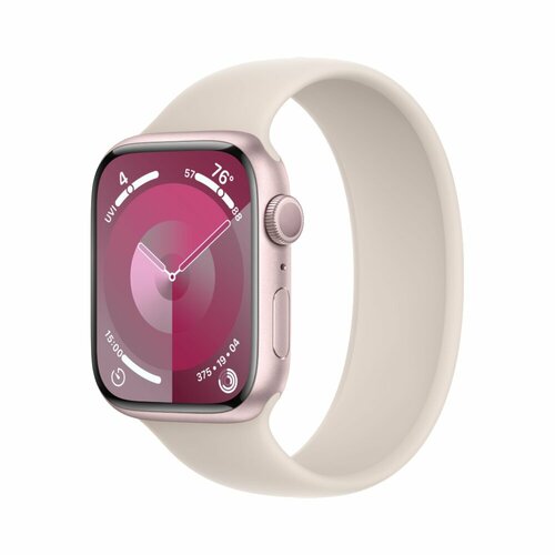 Часы Apple Watch Series 9 GPS 45mm Pink Aluminum Case with Starlight Solo Loop Size 7 4740100₽