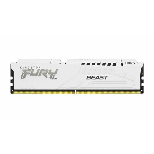 Оперативная память для компьютера 64Gb 2x32Gb PC5-44800 5600MHz DDR5 DIMM CL40 Kingston Fury Beast White KF556C40BWK2-64 28525₽