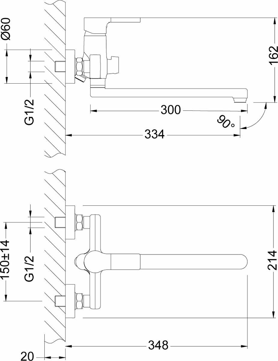 Смеситель для ванной с душем LEMARK LM0651C - фото №20