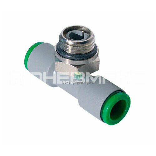 T2006M5 PNEUMAX - Тройник T-образный с нар. резьбой осевой цанговый M5-6 мм