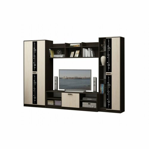 Гостиная Ривьера (Улучшенная фурнитура) - Венге / Белфорт