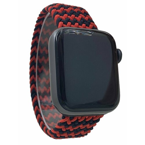 Нейлоновый ремешок для Apple Watch 1-9 SE 384041 мм без застежки черно-красный размер L 301₽