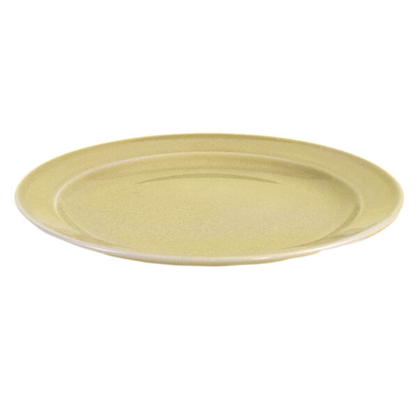 фото Тарелка мелкая ф. Принц 220 мм Акварель желтая Башкирский фарфор