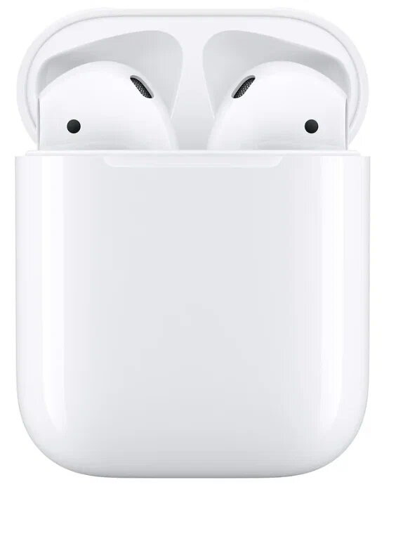 Беспроводные наушники Apple AirPods 2 с зарядным футляром MV7N2, Lightning, белый