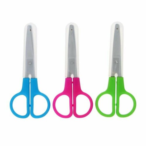 Ножницы 13см в пластиковом в футляре закругленные концы 458₽