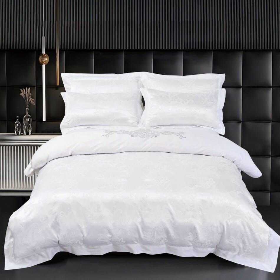 Комплект постельного белья евро, сатин-жаккард, Ретро Уют KL09