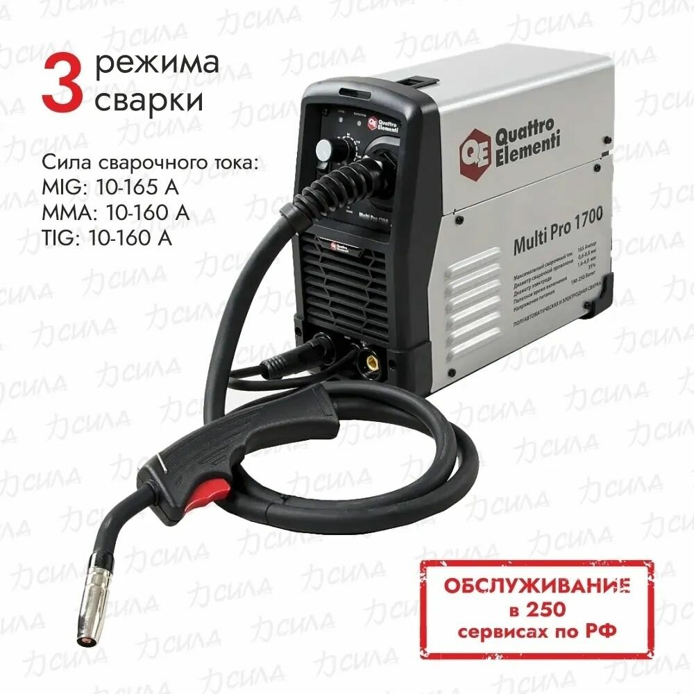 Аппарат полуавтоматической сварки, инвертор Quattro Elementi Multi Pro 1700 (790-052)