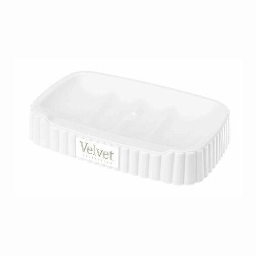 Мыльница Econova Velvet 138 x 87 x 25 мм белая 837₽