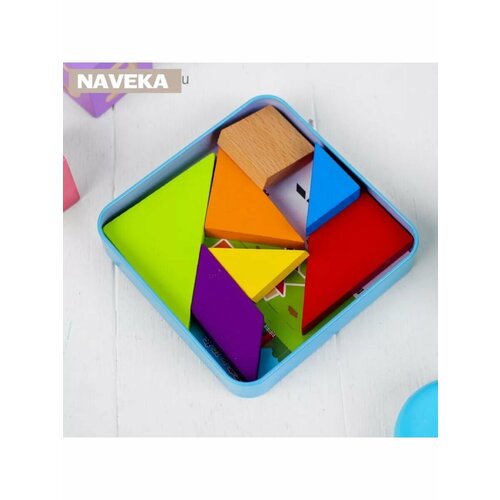 Головоломка Танграм в коробочке книжка со схемами 649₽