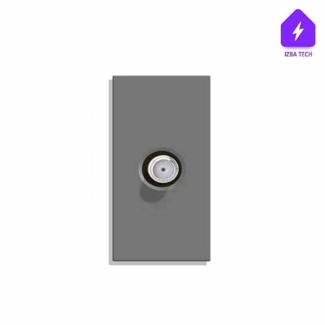 фото Модуль заглушки 1/2 для рамки серого цвета