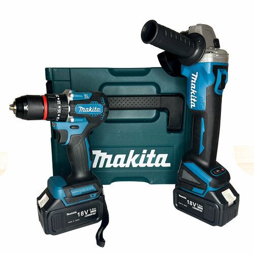 Набор 2 в 1 - безщеточный шуруповерт аккумуляторная болгарка 2 акб в комплекте 11890₽