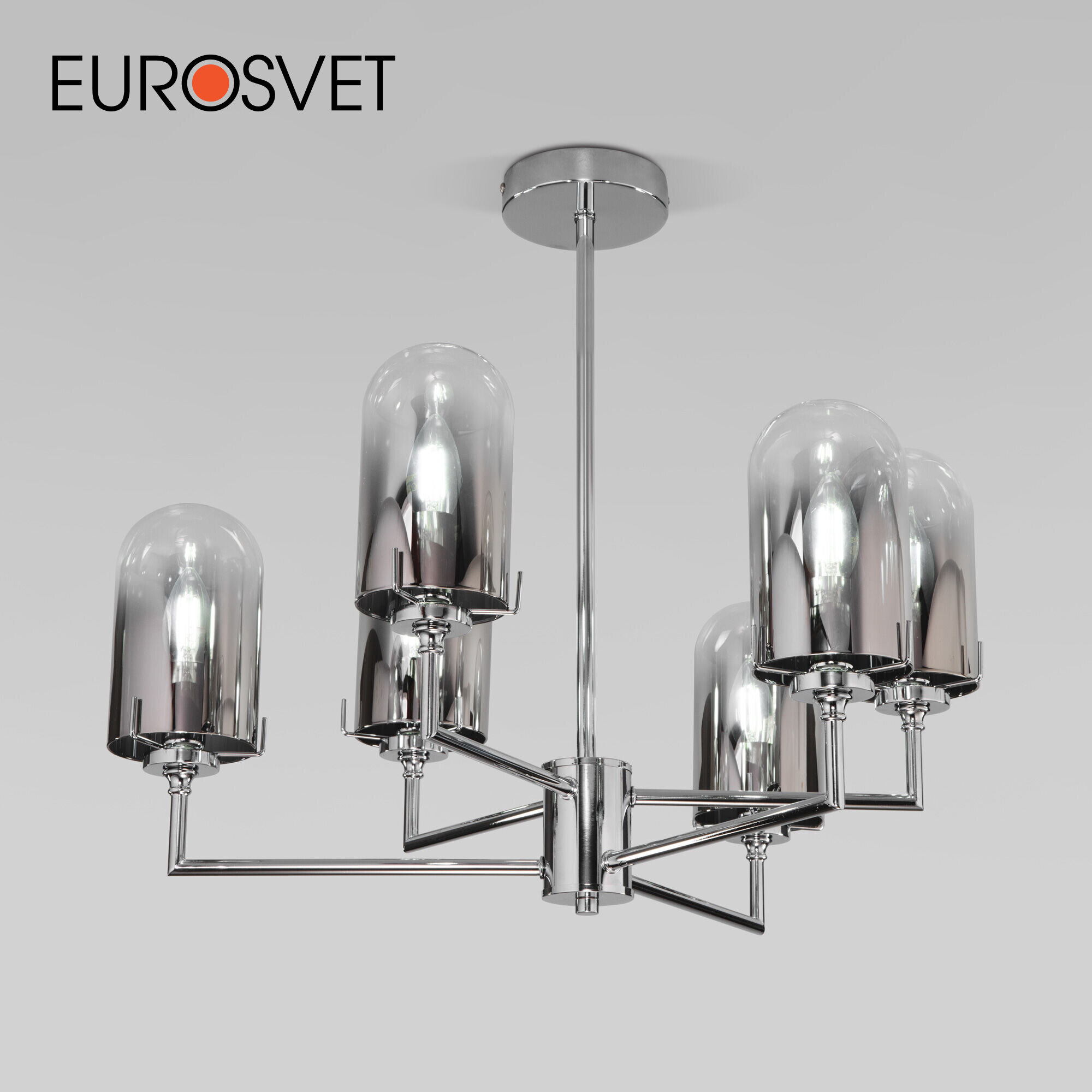 Люстра / Потолочный светильник Eurosvet Pluto 60156/6 6 ламп цвет хром