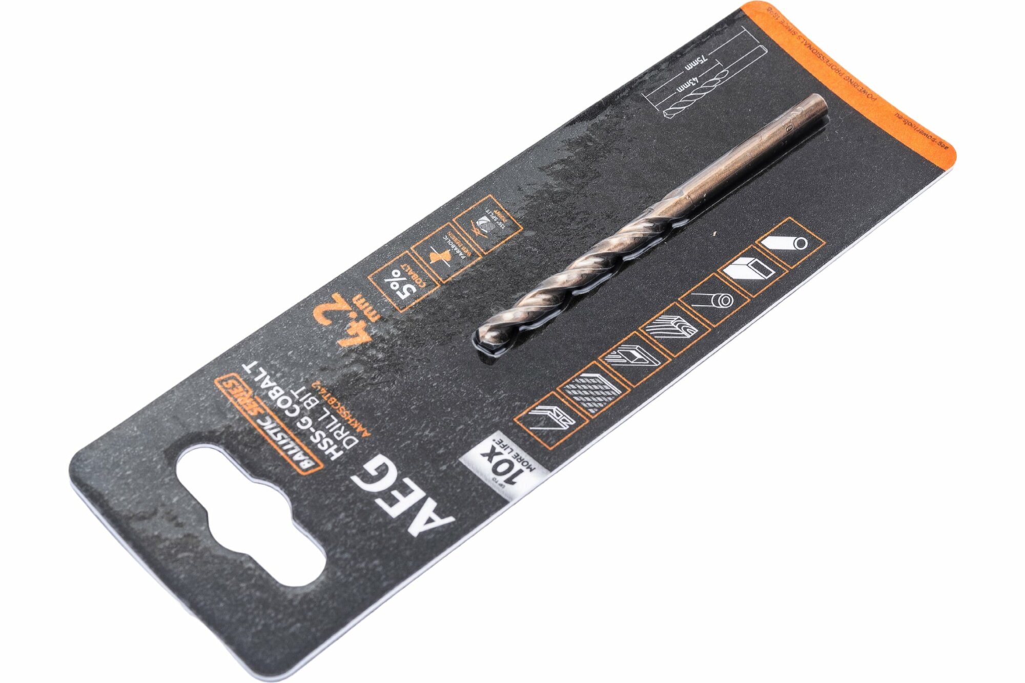 фото AEG Сверло с кобальтом 1шт.4.2х75mm AAKHSSCBT4-2 4932479329