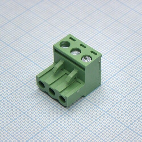 10 шт. клеммник разъемный 5.08мм, 3конт, 15а, 300в, угловой, ответная часть к 2EDGV/R, 2EDGK-5.08-03P-14-0