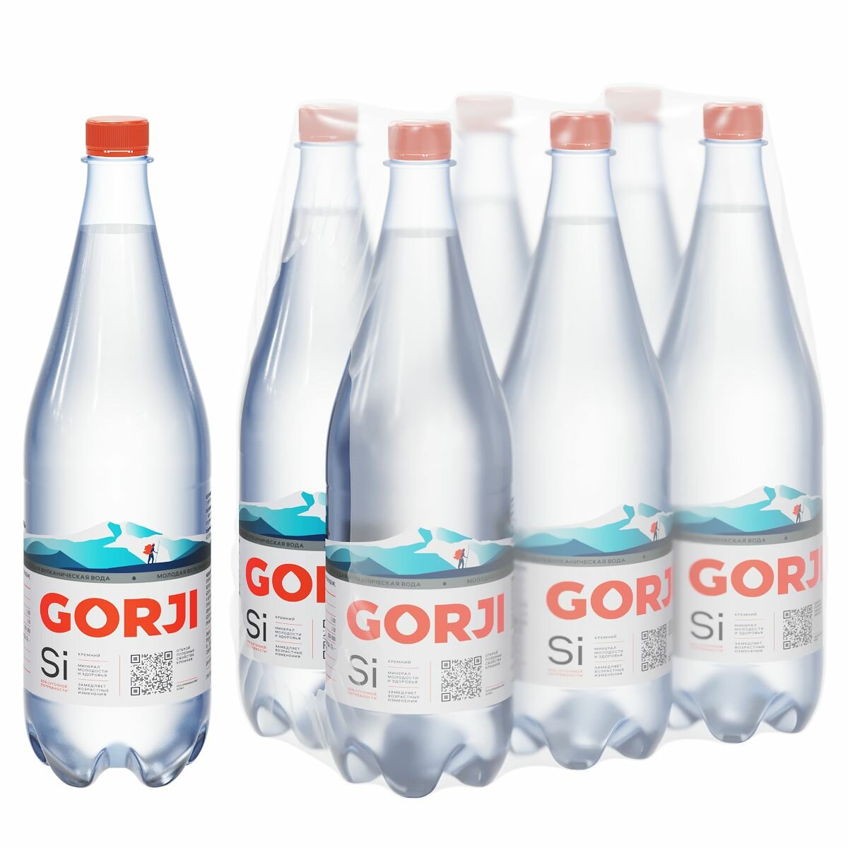 Вода минеральная Gorji природ. газ. 1л ПЭТ 6шт/уп