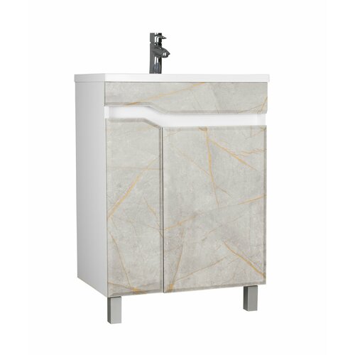 Тумба под раковину в ванную Flamenco, Валенсия 609, 59х39х82 см, под умывальник Океан 60