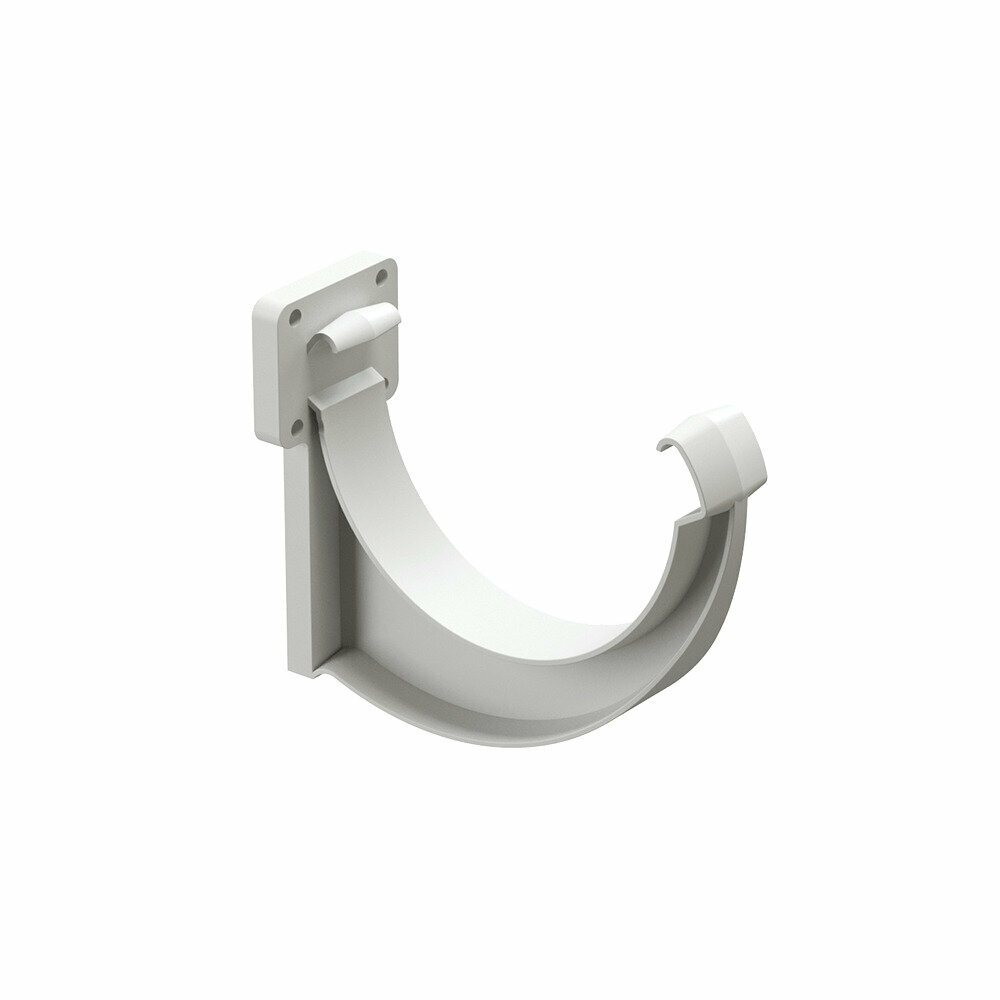 фото Кронштейн желоба пластиковый водостока DOCKE LUX (Деке Люкс) RAL 9003 Белый Пломбир