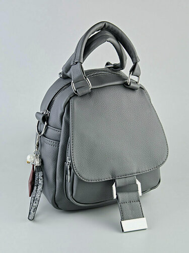 Изображение товара Рюкзак женский, повседневный на молнии, мини рюкзак, экокожа morios темно-серый