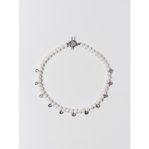 Чокер РЕСУРС жемчуг пресноводный культивированный длина 40 см белыйсерый 8265₽