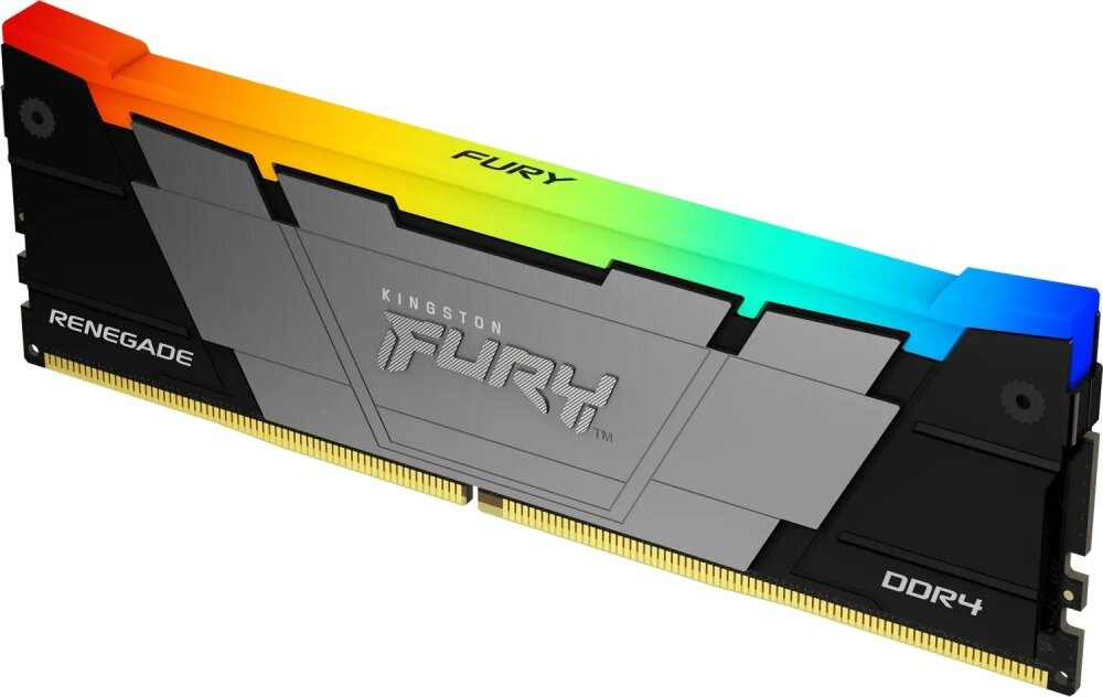 Оперативная память Kingston Fury Renegade, DDR4, 32GB (4x8GB), 3200MHz, CL16, DIMM, с радиаторами, RGB — фото 1