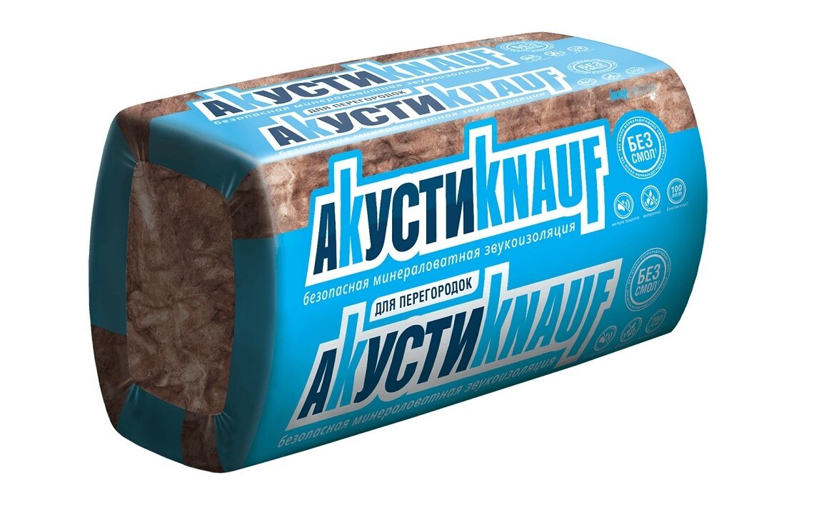 Утеплитель звукоизоляционный Knauf АкустиKnauf 50х610х1230 мм 16 шт/уп 12 м2 06 м3