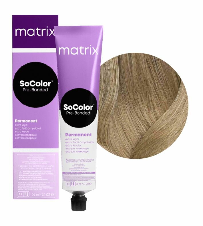 Краска для волос Matrix SoColor Pre-Bonded 510NA очень-очень светлый блондин натуральный пепельный 90 мл