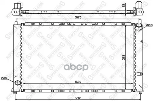 Радиатор системы охлаждения! Rover 25/200/400 1.1-1.8i 16V 95> Stellox арт. 1026281SX