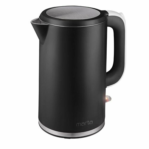 Чайник электрический MARTA MT-4556 корпус сталь с пластиковой оболочкой - термос электрочайник темный мрамор 1099₽