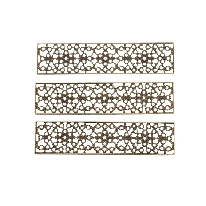 Металлические соединители для бижутерии 8.5x2 см золотистого цвета 5 шт Antique Bronze