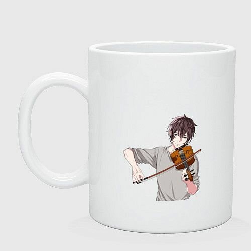 Угетсу Мурато со скрипкой Керамическая кружка