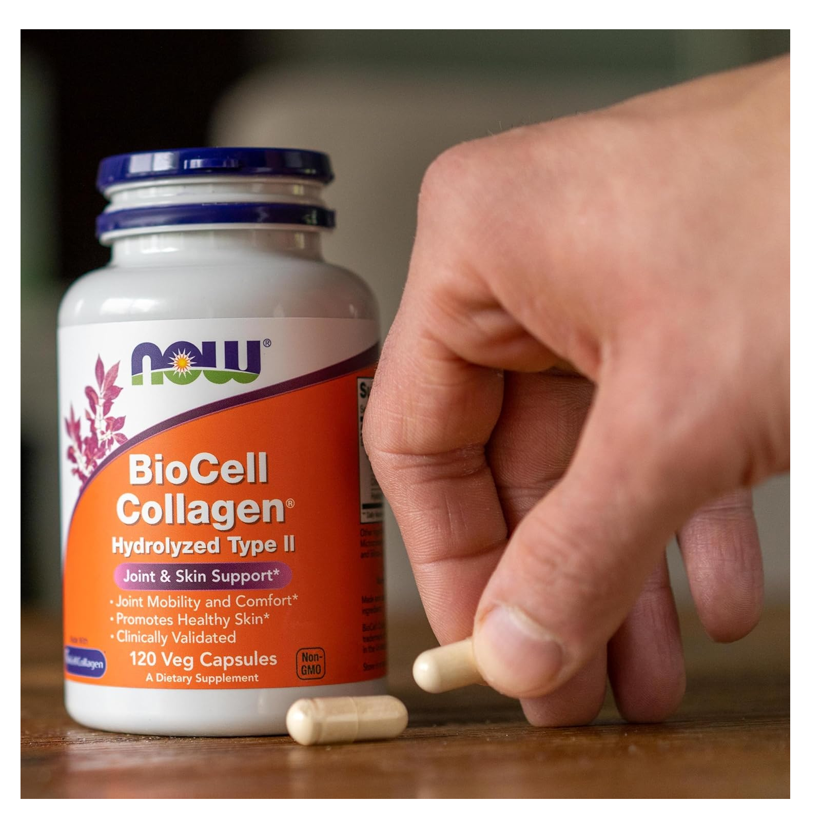 NOW Foods, BioCell Collagen Hydrolyzed Type II, Коллаген второго типа в капсулах, 120 шт. — фото 1