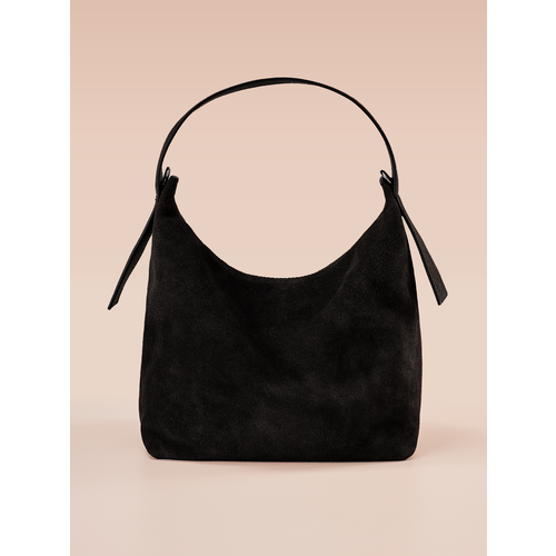 Сумка хобо JACK ARNO, фактура матовая, черный