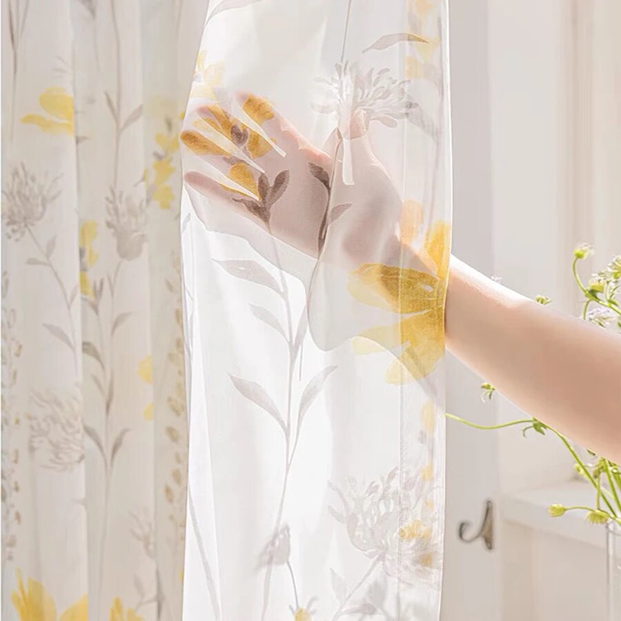 Шторы AiFish винтажные цветочные из полиэстера и хлопка, Cloth, 1pc W200CM X H260CM, Multi-function — фото 1