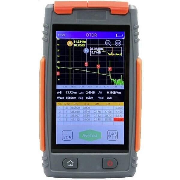 Изображение Оптический рефлектометр, 1310/1550 нм, 22/20 дБ, PM, LS, VFL, Grandway, GRW-M1000-D22