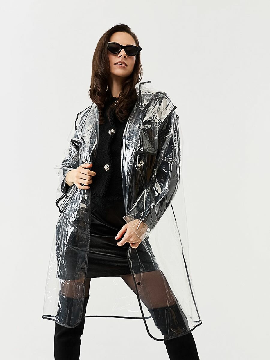 Плащ-дождевик Inbloom, размер 100х62, прозрачный — фото 1