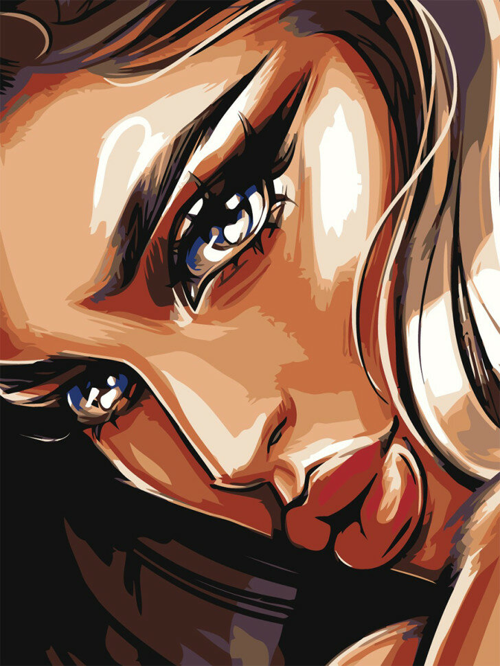 Картина по номерам "Красивая девушка" — фото 1