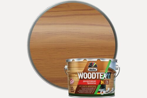 Изображение товара Пропитка Dufa Woodtex алкидная для защиты древесины, тик 9л