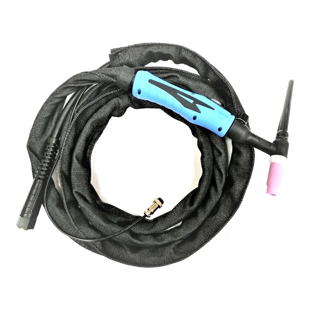 Энаргит Горелка TIG WP 9 FXV (8 метров, M16x1,5+2 pin, возд, AC80А/DC125A,0.5-2.4мм) WP9FXV-8-M16-2P