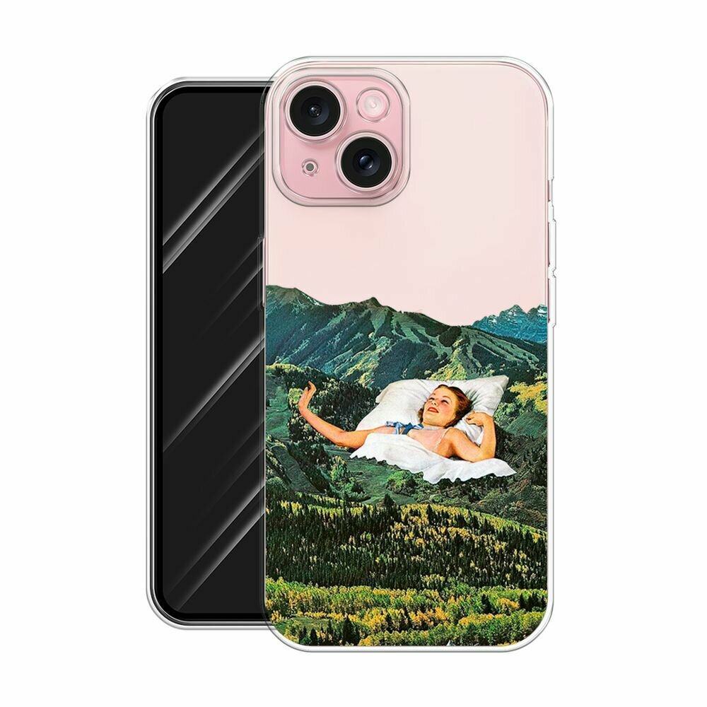 Чехол на Apple iPhone 15 / Айфон 15 с принтом Good morning, my darling, прозрачный — фото 1