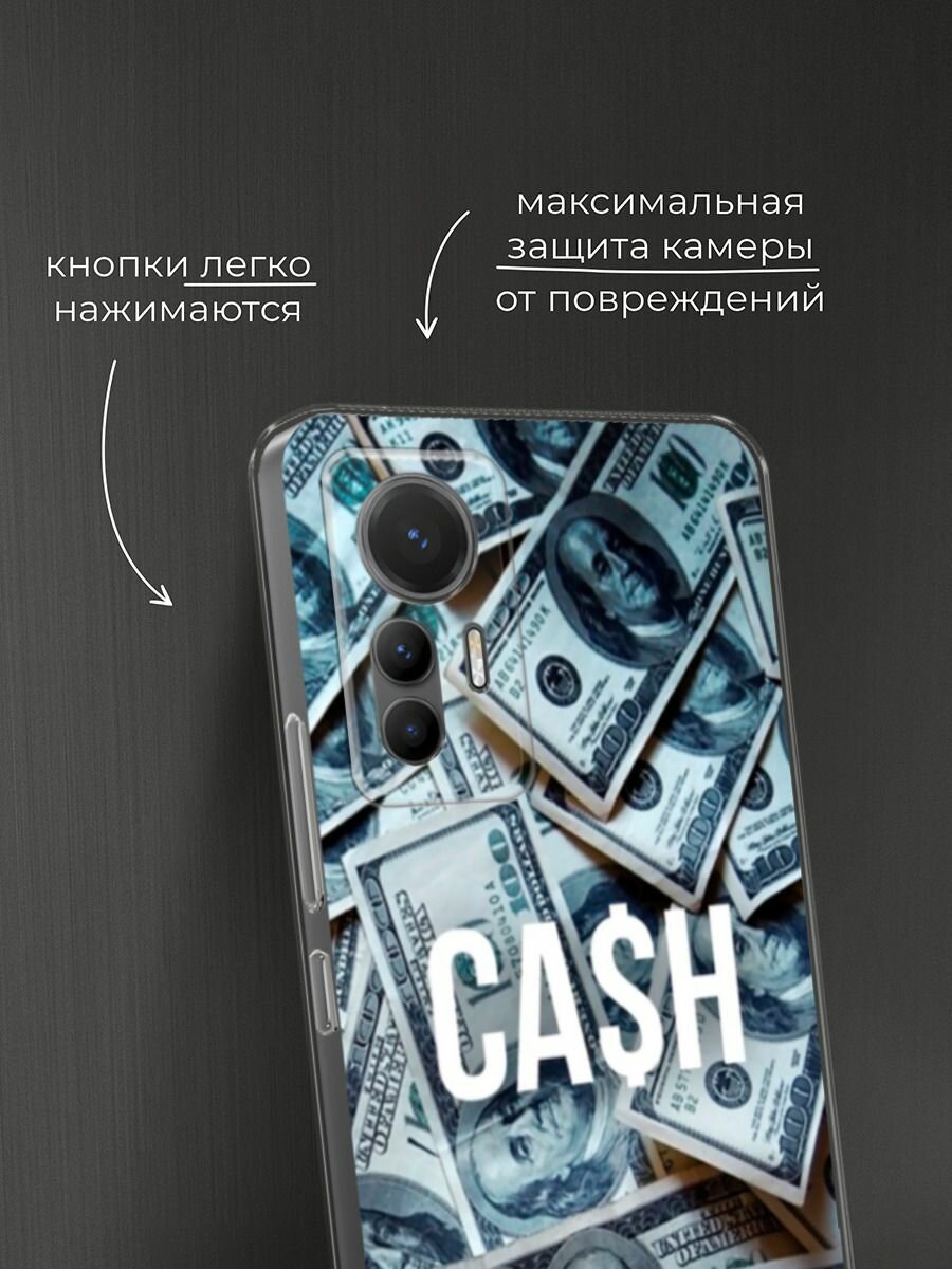 Силиконовый чехол на Xiaomi 12 Lite / Сяоми 12 Лайт с принтом "Cash" — фото 1